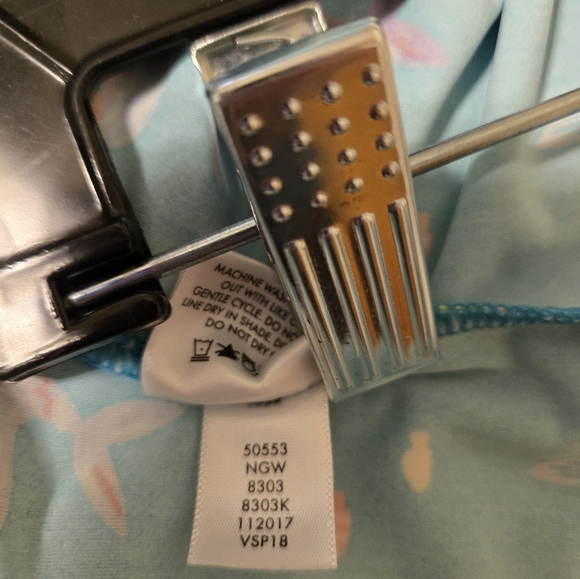 Hanna Andersson Sunblock Swim Dress Turquoise Sea Mermaid Print 10 - Picture 5 of 5